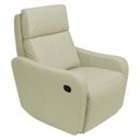 Ver imagem 1 de Poltrona Decorativa Reclinável Manual Moroni Couro Off White - Gran Belo