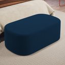 Ver imagem 1 de Puff Decorativo Orgânico para Living Quarto 100cm Doha W01 Suede Azul Marinho - Lyam Decor
