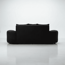 Ver mais imagens de Sofá Tóquio Puff Orgânico Suede 200cm com 3 Almofadas Design Curvo Luxo para Sala e Recepção:Preto
