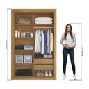 Ver imagem 5 de Closet Modulado 8 Gavetas 12 Prateleiras Freijó Amoudi Móveis