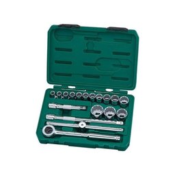 Jogo De Soquetes 1/2 Aço Cr-v 18 Peças St09203sj Sata - 1
