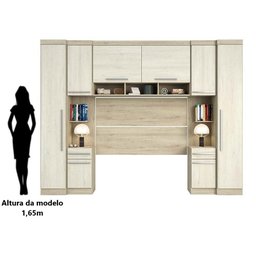 Guarda Roupa Dormitório Modulado Master Casal 1,38 m Padrão - Avelã Rústico e Ártico Rústico - Lucia - 5