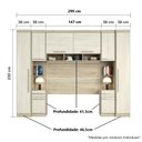 Ver imagem 3 de Guarda Roupa Dormitório Modulado Master Casal 1,38 m Padrão - Avelã Rústico e Ártico Rústico - Lucia