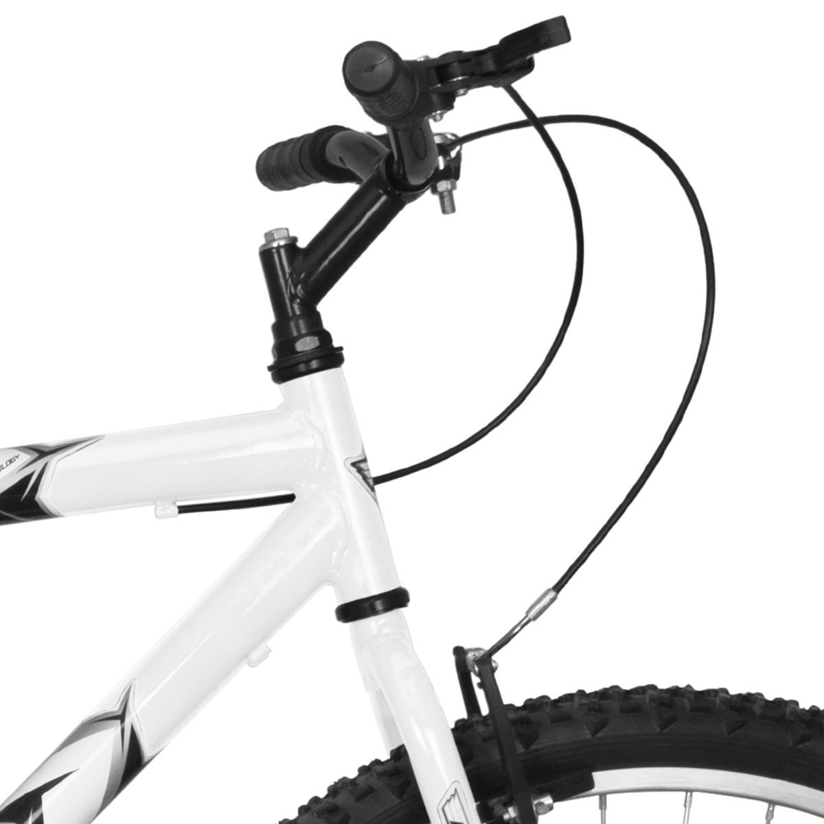 Bicicleta Amarela e Branca Aro 26 18 Marchas Pro Tork Ultra em