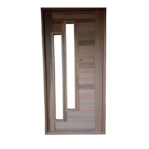 Porta Bbb Pivotante com Visor Duplo Eucalipto 2,13x0,87 Frainer Bbb Tradicional C/ Visor Duplo