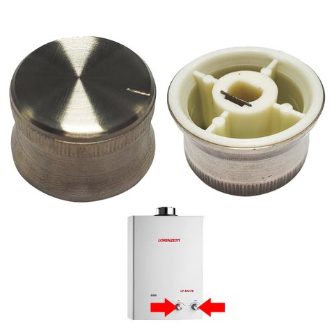 Botão Água e Gás Aquecedor Lorenzetti Lz 800 Fb - G802