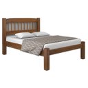Ver imagem 2 de Cama Casal Madeira Maciça Resistente Colchão D33 138x188x17:castanho