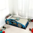 Ver imagem 1 de Cama Solteiro Carro com Baú Azul com Colchão