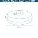 Ver mais imagens de Ombrelone Central com Base Hdpe Aruba Rivatti 270 Cm (larg) Alumínio Capa Poliéster Fendi com Led