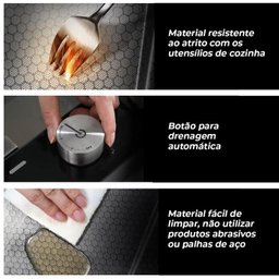 Cuba Gourmet Pia Completa Multifuncional Moderna Smart Cor Preta - Brinovar - 6