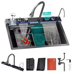 Cuba Gourmet Pia Completa Multifuncional Moderna Smart Cor Preta - Brinovar - 1