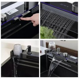 Cuba Gourmet Pia Completa Multifuncional Moderna Smart Cor Preta - Brinovar - 3