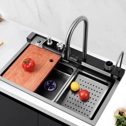 Cuba Gourmet Pia Completa Multifuncional Moderna Smart Cor Preta - Brinovar - 3