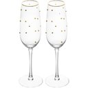 Ver imagem 3 de Conjunto 2 Taças de Champagne Balls Fio de Ouro 220ml Vidro - Wolff