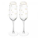 Ver imagem 1 de Conjunto 2 Taças de Champagne Balls Fio de Ouro 220ml Vidro - Wolff