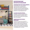 Ver mais imagens de Cama Alta em Ferro Aço Carbono Tubular Teko Casatema MadeiraOriginals