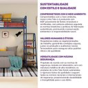 Ver mais imagens de Cama Alta em Ferro Aço Carbono Tubular Teko Casatema MadeiraOriginals Azul/Álamo