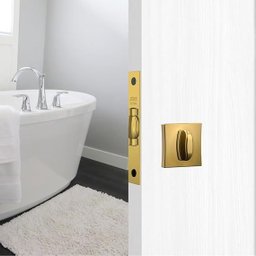 Fechadura 1025 T. Rolete Roseta Quadrada Wc Gold - 2