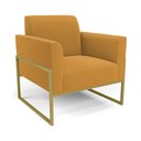 Ver imagem 6 de Poltrona Sala Estar Industrial Alta Dourado Kit 2 Marisa Bouclê Mostarda D03 - D’Rossi