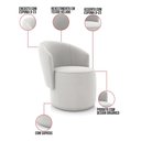Ver imagem 3 de Poltrona Decorativa Orgânica Fixa para Sala Malu Veludo M11 - D’Rossi