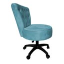 Ver imagem 4 de Poltrona Decorativa Royal Capitone Base Giratória Slk Decor Azul Turquesa