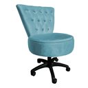 Ver imagem 2 de Poltrona Decorativa Royal Capitone Base Giratória Slk Decor Azul Turquesa