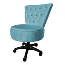 Ver imagem 3 de Poltrona Decorativa Royal Capitone Base Giratória Slk Decor Azul Turquesa