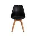 Ver imagem 1 de Kit 2 Cadeiras Leda Eames Eiffel Wood Saarinen Design para Mesa de Jantar Sala Cozinha Escrivaninha