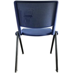 Cadeira Up Fixa Empilhável Escritório Ergonômica Azul - 2