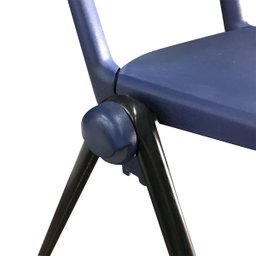Cadeira Up Fixa Empilhável Escritório Ergonômica Azul - 8