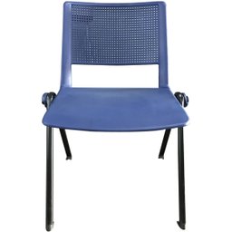 Cadeira Up Fixa Empilhável Escritório Ergonômica Azul - 9