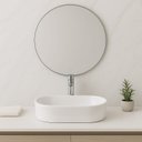 Ver imagem 6 de Cuba Pia de Apoio Sobrepor Banheiro Lavabo Oval Marmore 42cm Lavatorio Cancún