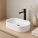 Ver imagem 4 de Cuba Pia de Apoio Sobrepor Banheiro Lavabo Oval Marmore 42cm Lavatorio Cancún