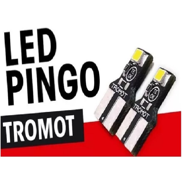 TLP01 - Led pingo T10 branco frio luz do dia 6000K 12V - (Embalagem com 1 par de Lâmpadas) - 1