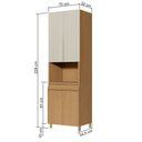Ver imagem 3 de Paneleiro Modular Simone Mendes 70 Cm 4 Portas 1 Gaveta Nesher