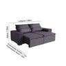 Sofá Paris 2 Lugares 1,60cm Retrátil e Reclinável - de Casa Décor e Estofados. - 2
