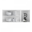 Ver imagem 2 de Armário Aéreo Cozinha em Aço Mirage New 3 Portas 1 Prateleira Branco/Preto - Telasul