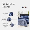 Ver imagem 4 de Kit Edredom Liso Solteiro Heaven Dupla Face com Fronha 02 Peças - Tecido Percal 300 Fios 100% Algod