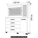 Ver imagem 5 de Cômoda para Quarto com Painel Tv 43 Pol Azaleia A02 Off/cinamomo - Mpozenato