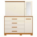 Ver imagem 7 de Cômoda para Quarto com Painel Tv 43 Pol Azaleia A02 Off/cinamomo - Mpozenato
