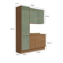 Ver mais imagens de Cozinha Compacta 3 Peças com Paneleiro e Balcão com Tampo Vibra Canela/Verde Pistache