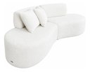 Ver imagem 2 de Sofá Curvo Orgânico Virginia 300cm Luxo Sala Boucle: Branco