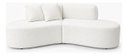 Ver imagem 4 de Sofá Curvo Orgânico Virginia 300cm Luxo Sala Boucle: Branco