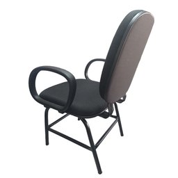 Cadeira Para Obeso Plus Size Com Braço Reforçada Até 170 Kg Anatômica Jserrano Preta - 4