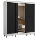 Ver imagem 3 de Guarda-Roupa Casal com Pés 3 Portas de Correr com Espelho Reno Madesa