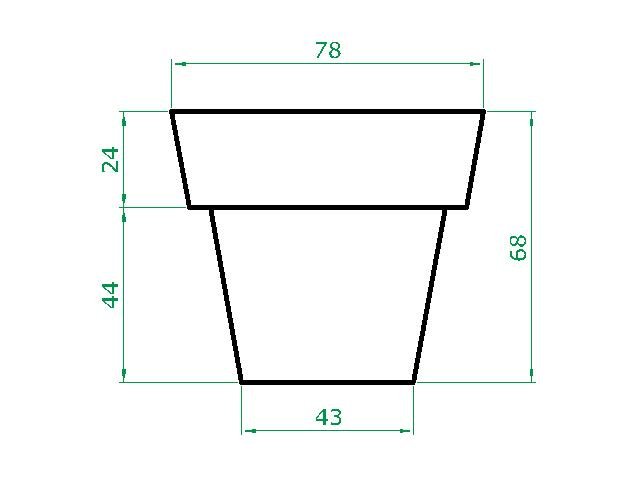 Vaso Planta 70x80 Ibiza Polietileno BGPLASTICOS MARROM CAFE 003 - 8