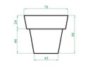 Ver imagem 3 de Vaso Planta 70x80 Ibiza Polietileno BGPLASTICOS MARROM CAFE 003