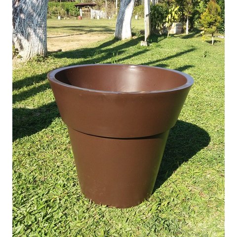 Vaso Planta 70x80 Ibiza Polietileno BGPLASTICOS MARROM CAFE 003