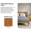 Ver imagem 6 de Cama Queen com Criados Topazio 3 Gavetas Madeira Maciça Taeda 169cm Marrom Milani Movelaria
