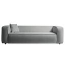 Ver imagem 7 de Kit Sofá 2 Lugares 160cm e Poltrona Decorativa Escritório Orgânico Cecília Bouclé Cinza